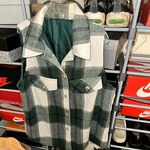 SHEIN plaid Vest XL